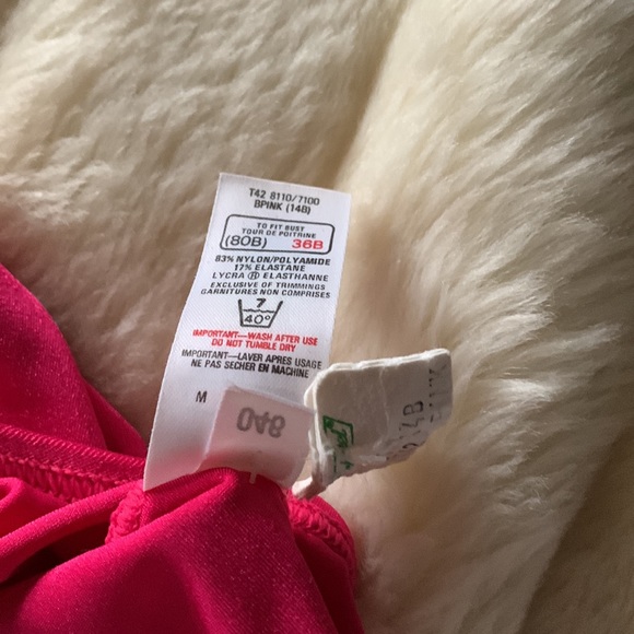 Vintage 70s 80s Striking hot pink Fuschia backless one piece swimsuit b cup - Picture 8 of 15